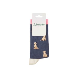 Schoffel Ladies Single Cotton Sock Navy Labrador