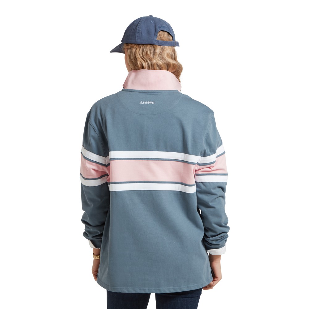 Women's Exmouth Heritage 1/4 Zip Dark Pigeon Blue/Chalky Coral