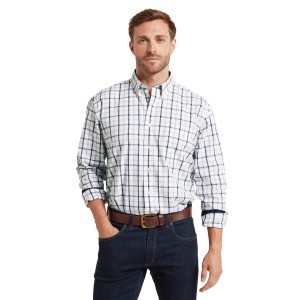 Schoffel Brancaster Classic Shirt Oxford Navy Check