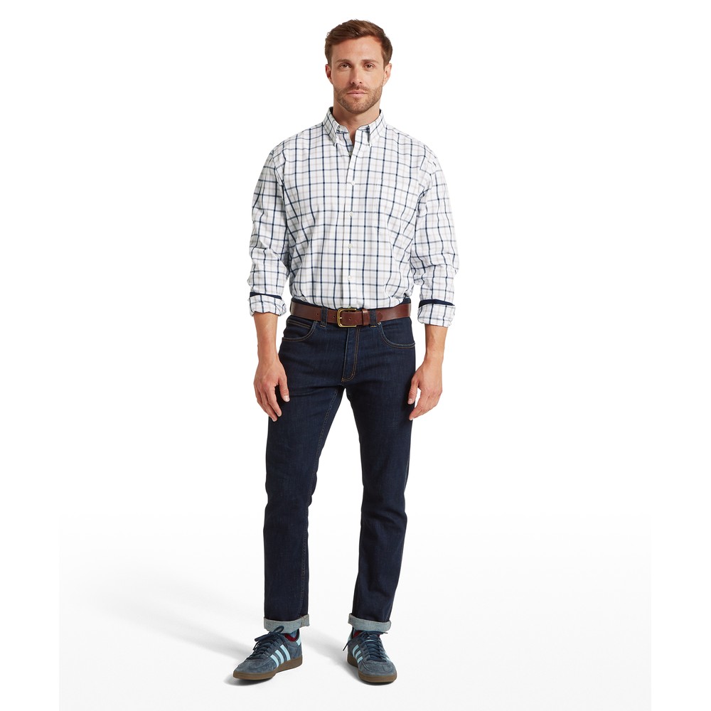 Brancaster Classic Shirt Oxford Navy Check