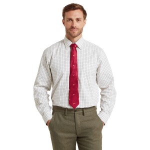 Schoffel Burnham Tattersall Classic Shirt Dark Olive