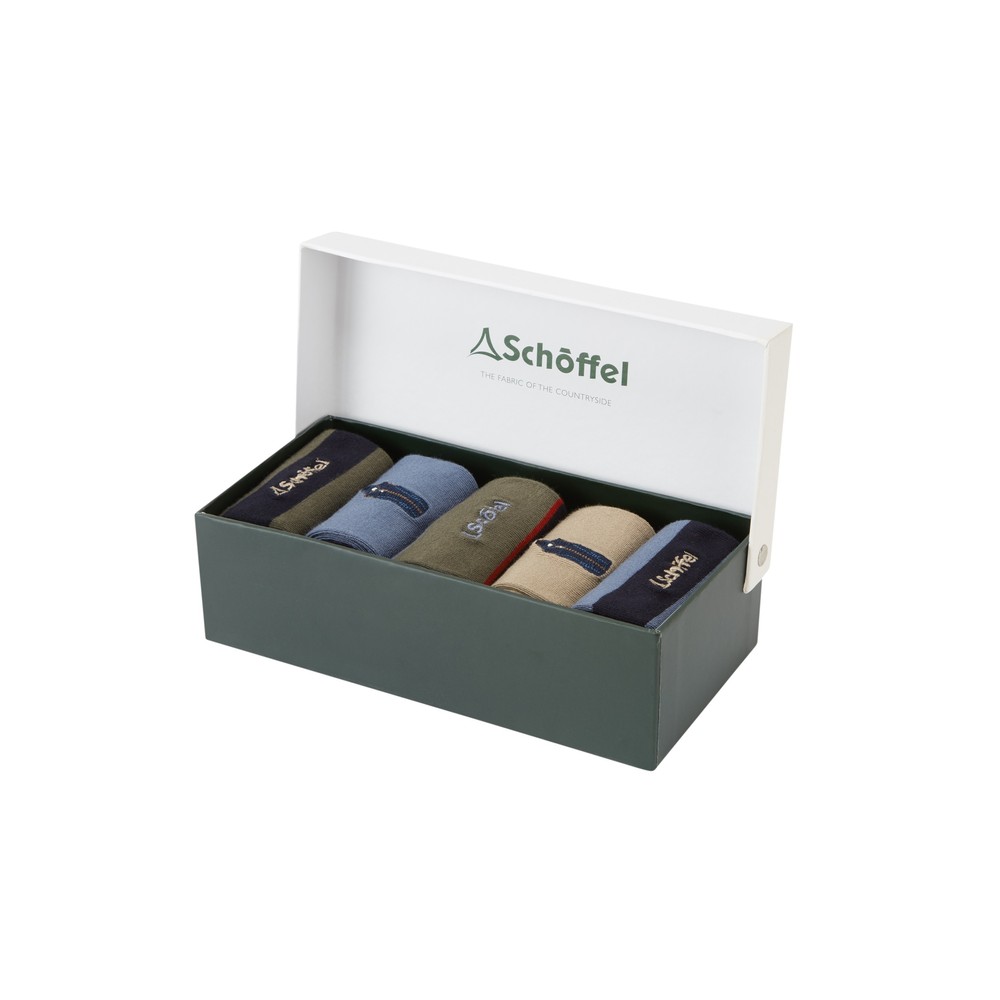 Men's Bamboo Sock (Box of 5) 7-11 Oakham Mix