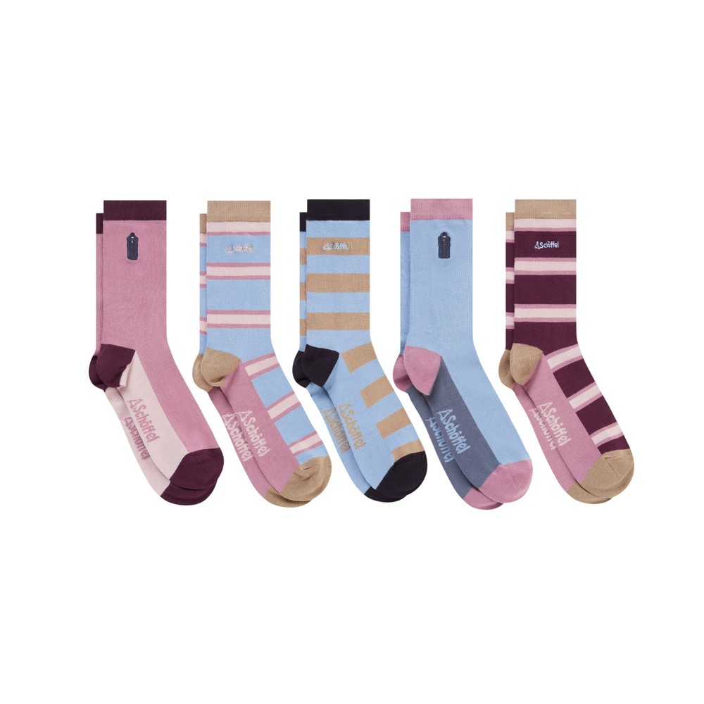 Ladies Bamboo Sock (Box of 5) 4-7 Lyndon Mix