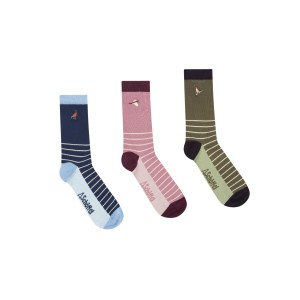 Schoffel Ladies Bamboo Sock (Box of 3) Pheasant Mix