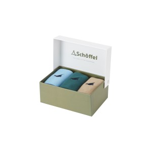 Schoffel Mens Bamboo Sock (Box of 3) Ptarmigan Mix