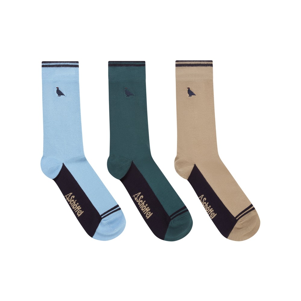 Mens Bamboo Sock (Box of 3) Ptarmigan Mix