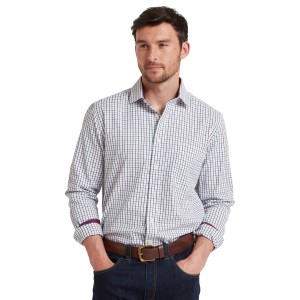 Schoffel Milton Tailored Shirt Plum/Botanical Green