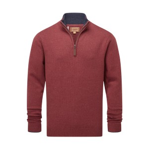 Schoffel Blair 1/4 Zip Jumper Redwood
