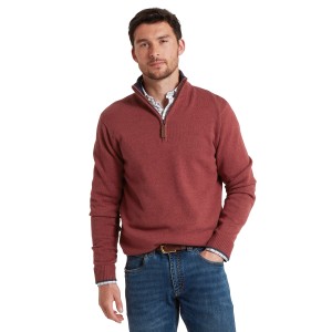 Schoffel Blair 1/4 Zip Jumper Redwood