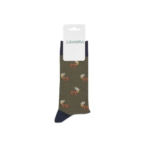 Schoffel Men's Single Cotton Sock Forest Stag