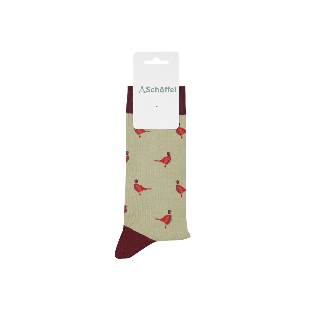 Men's Single Cotton Sock Woodland Pheasant