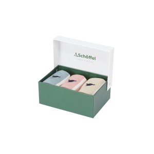 Schoffel Ladies Bamboo Socks (Box of 3) Ptarmigan Mix