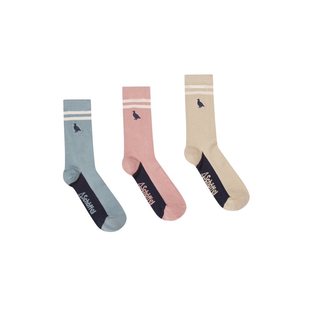 Ladies Bamboo Socks (Box of 3) Ptarmigan Mix