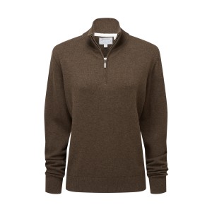 Schoffel Polperro 1/4 Zip Jumper Chocolate