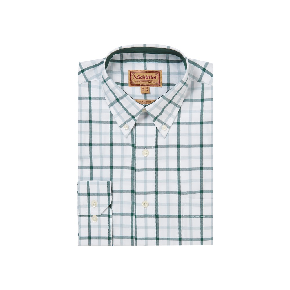 Brancaster Classic Shirt Deep Pine Check