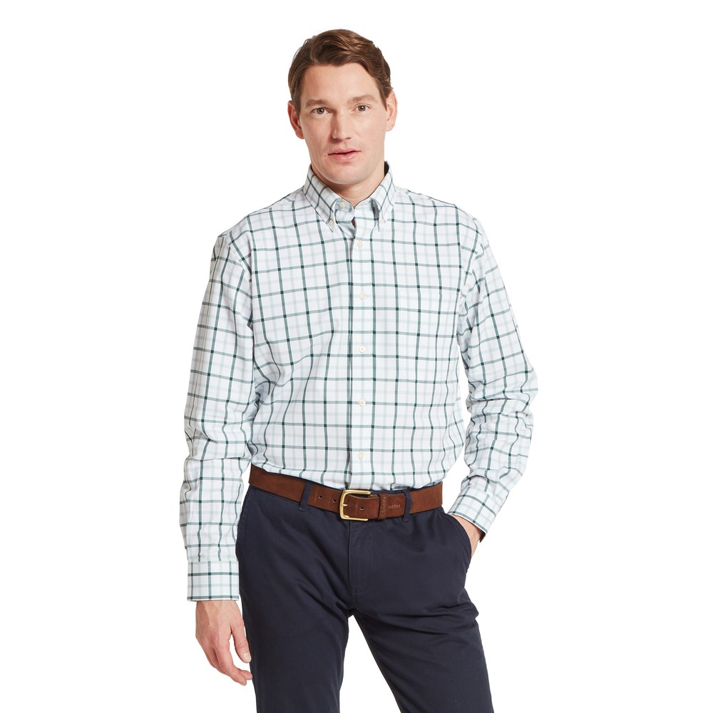Brancaster Classic Shirt Deep Pine Check