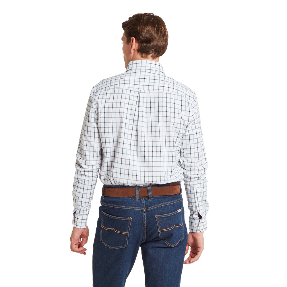 Baconsthorpe Shirt Deep Purple Check
