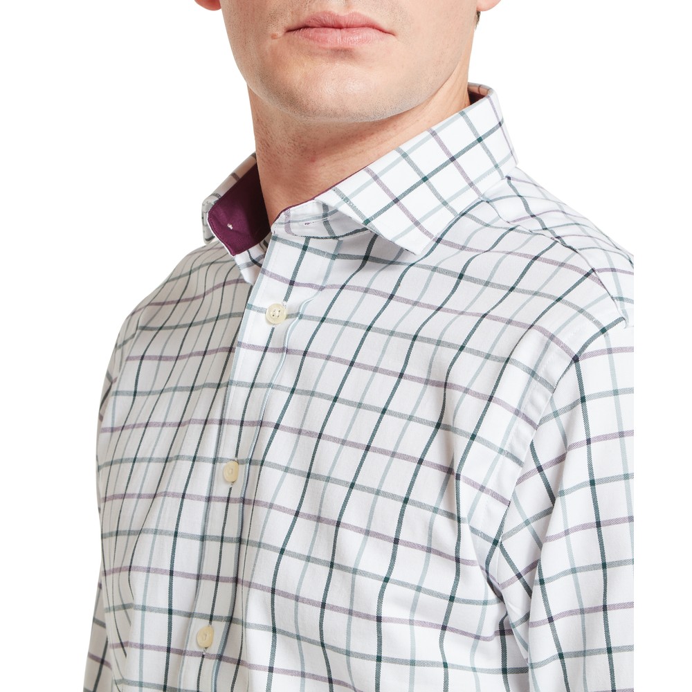 Baconsthorpe Shirt Deep Purple Check