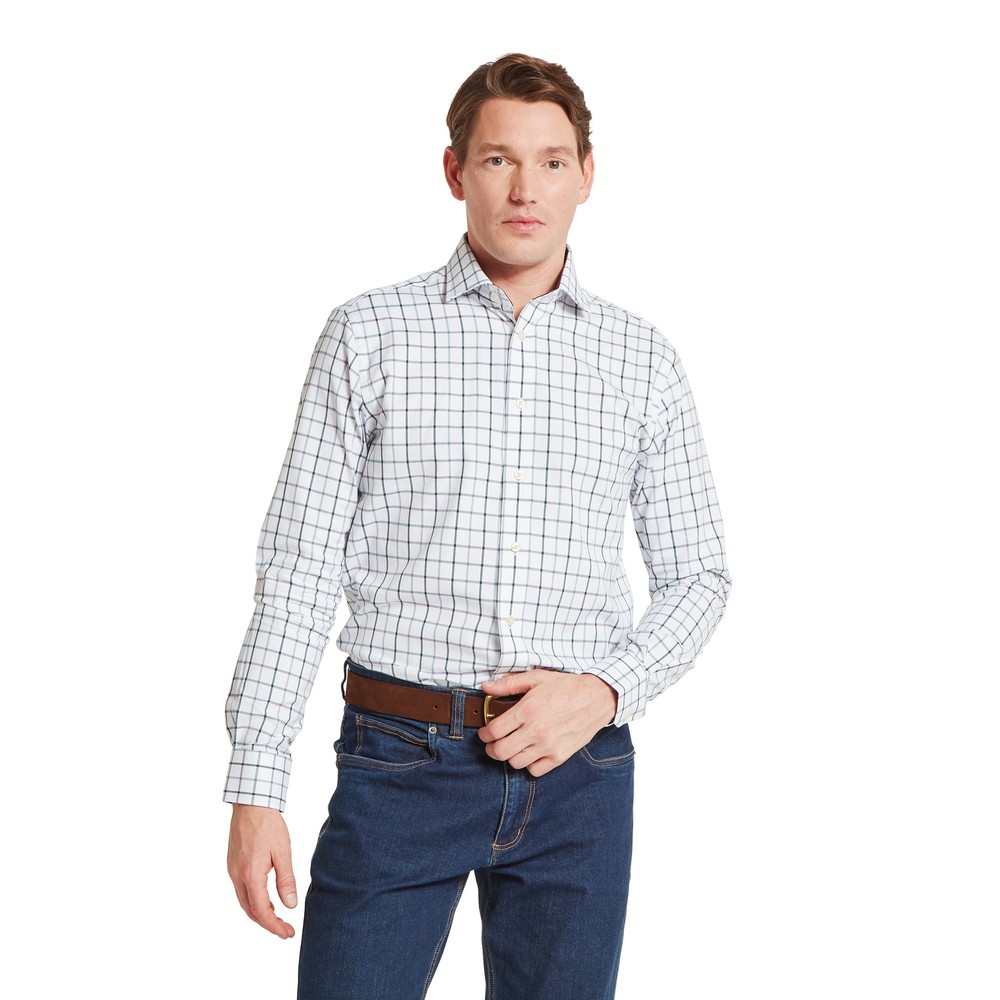 Baconsthorpe Shirt Deep Purple Check