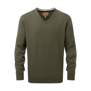 Schoffel Lewis Lambswool V Neck Jumper Woodland