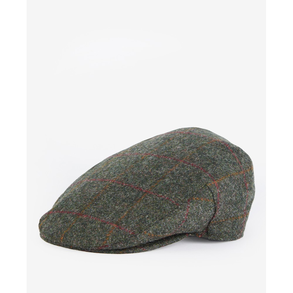 Crieff Cap Olive/Red Overcheck