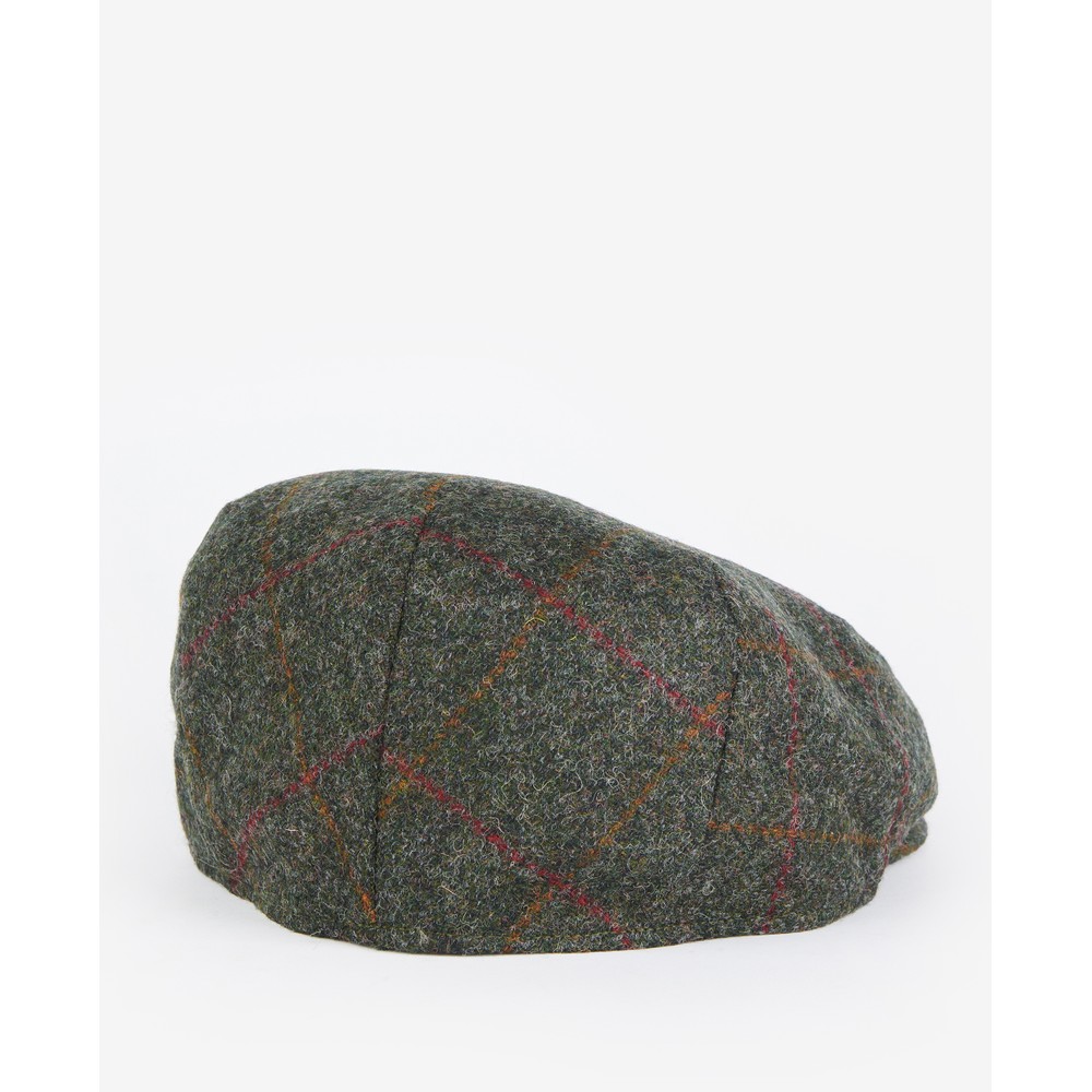 Crieff Cap Olive/Red Overcheck