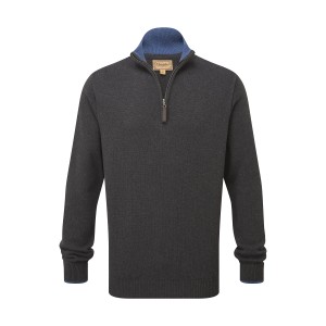 Schoffel Castlebay 1/4 Zip Jumper Charcoal