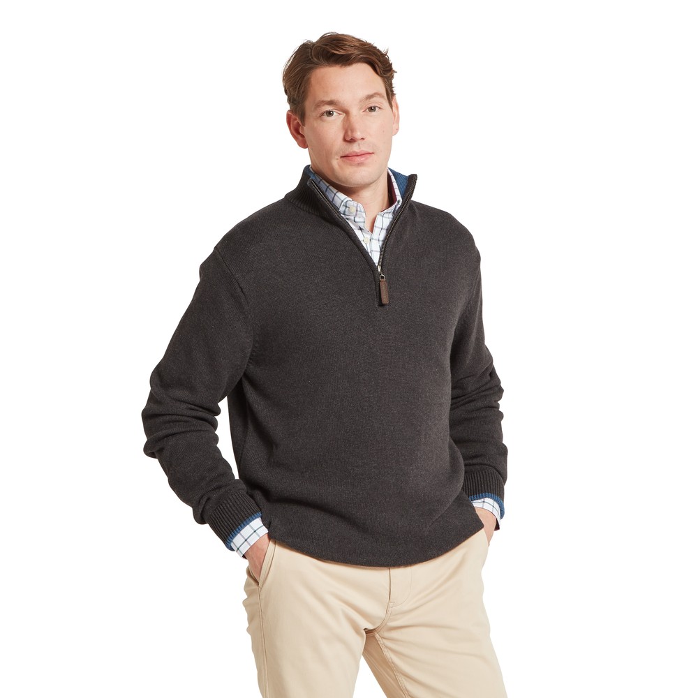Castlebay 1/4 Zip Jumper Charcoal
