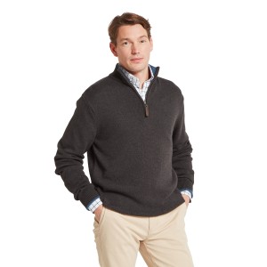 Schoffel Castlebay 1/4 Zip Jumper Charcoal