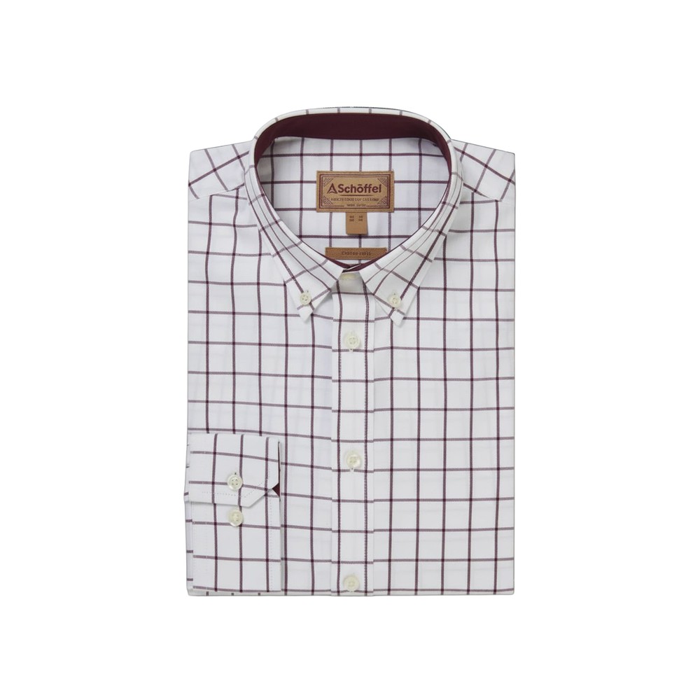 Halesworth Tailored Shirt Burgundy