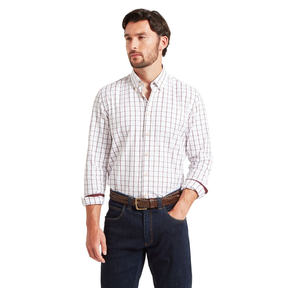 Halesworth Tailored Shirt Burgundy
