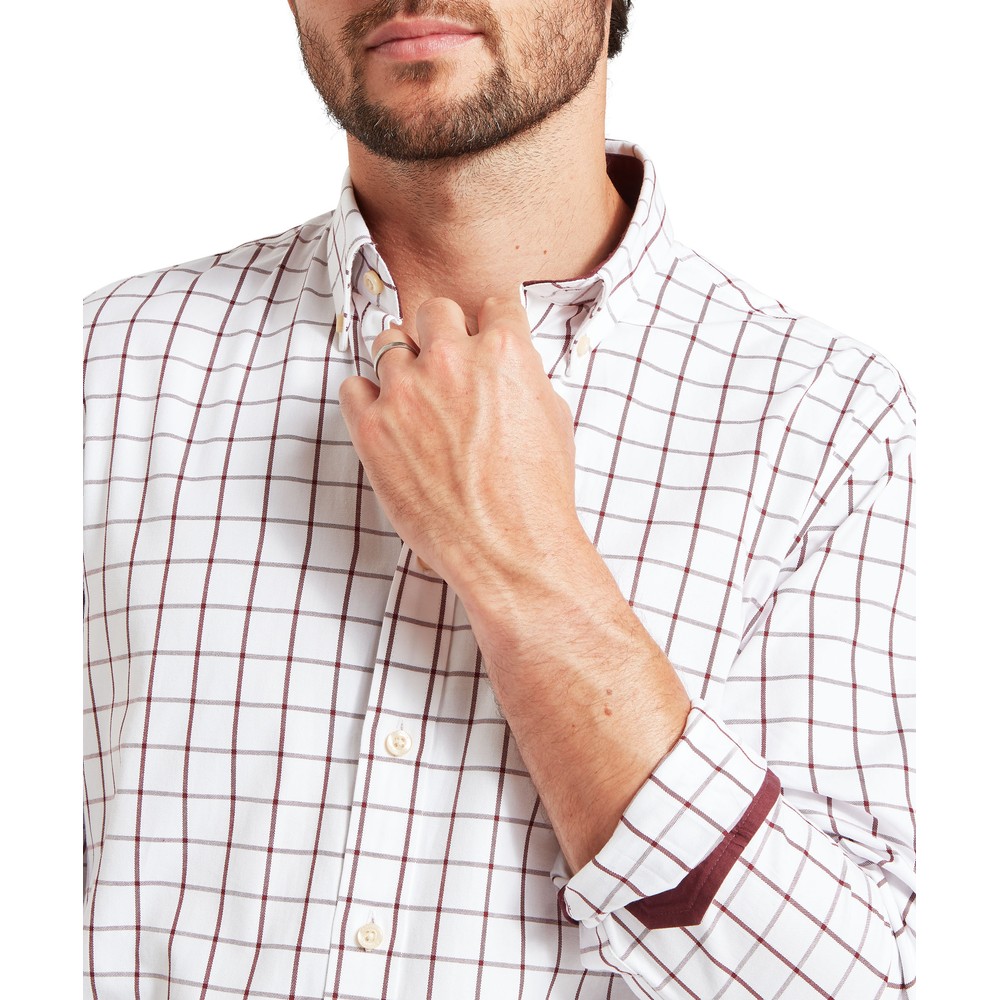 Halesworth Tailored Shirt Burgundy