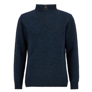 Barbour Essential Lambswool Half Zip Jumper Navy Mix