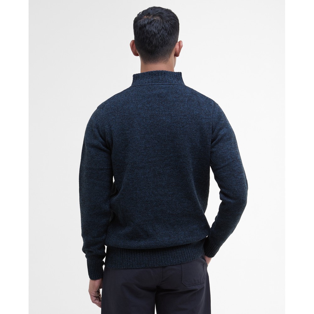 Essential Lambswool Half Zip Jumper Navy Mix