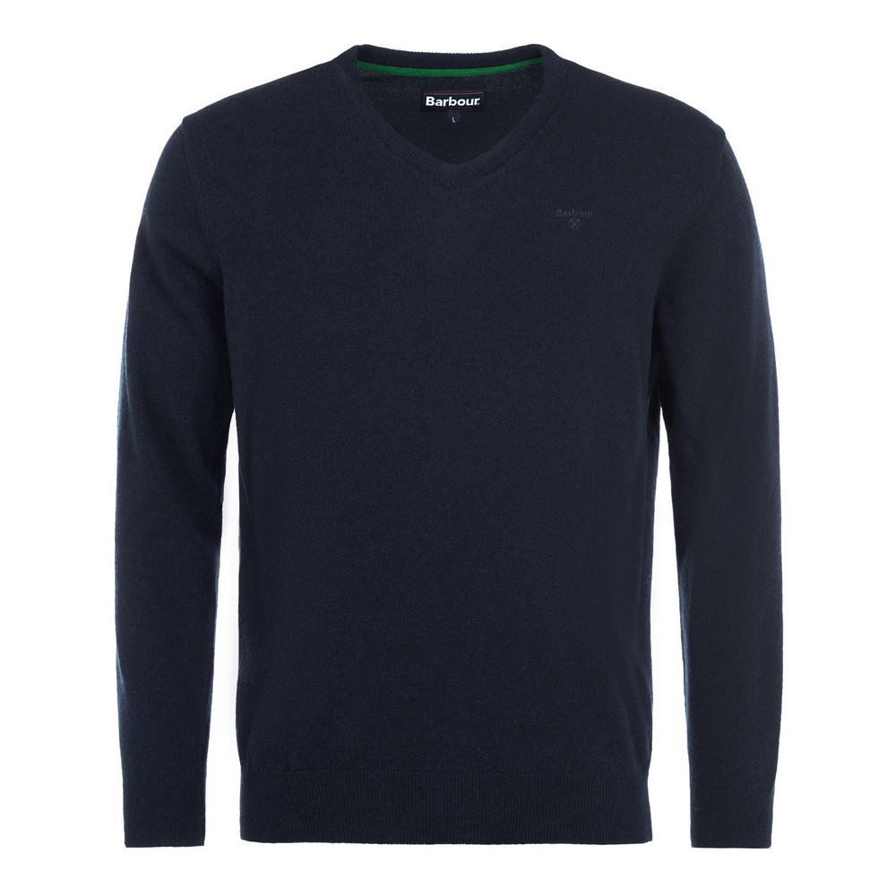 Lambswool V Neck Jumper Navy