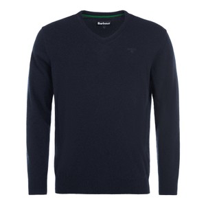 Barbour Lambswool V Neck Jumper Navy