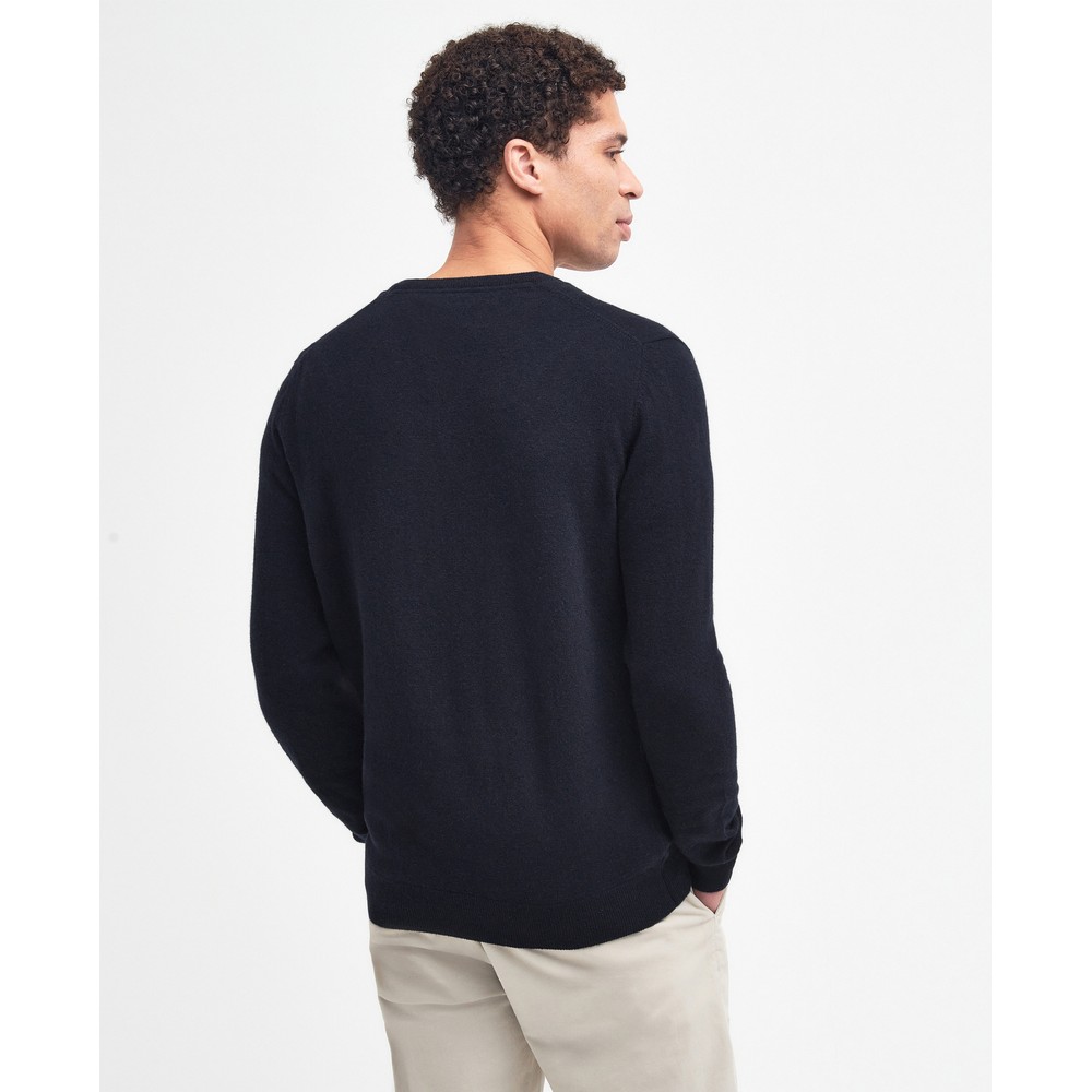 Lambswool V Neck Jumper Navy