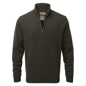 Schoffel Lambswool Aerobloc 1/4 Zip Jumper Loden Green